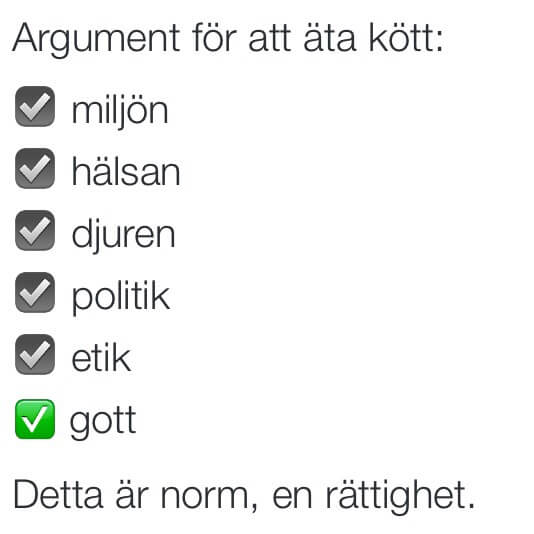 Argument för att äta kött